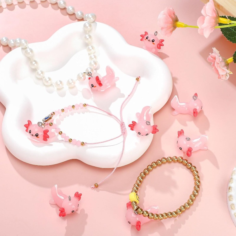 10PCS Resin Mini Axolotl Charm - đánh giá và giá Resin Crafts Diy