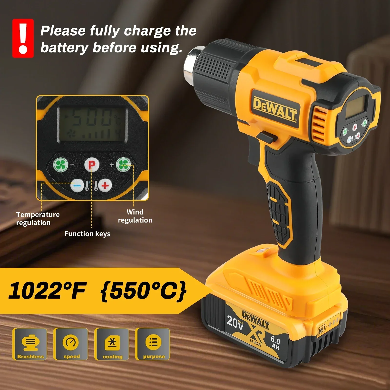 DeWALT DCE530 20V Cordless Hea - đánh giá và giá Heat Gun Small