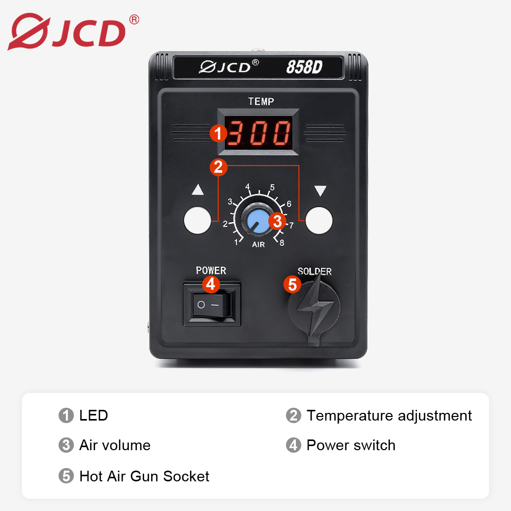 JCD Hot Air Gun 858D BGA Rewor - đánh giá và giá Heat Gun Small