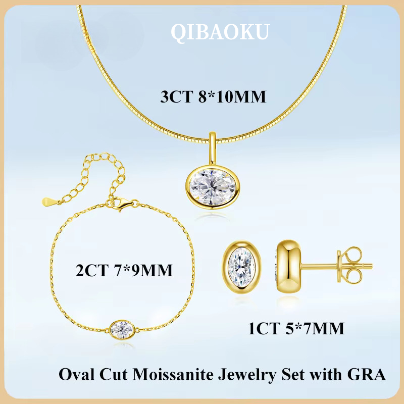 QIBAOKU Bezel Set Oval 3ct Moi - đánh giá và giá Bezels Set Pendant